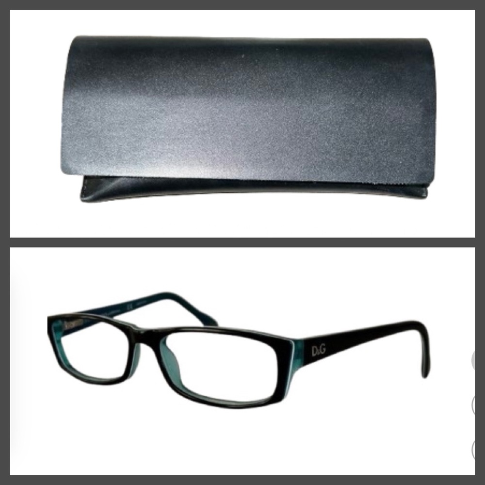 Dolce & Gabbana Black Turquoise & White Eyeglasses Frames DD 1212 1870